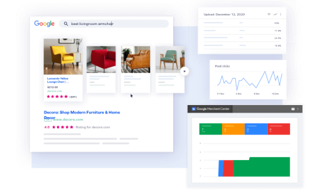Google广告搜索结果及趋势示例图